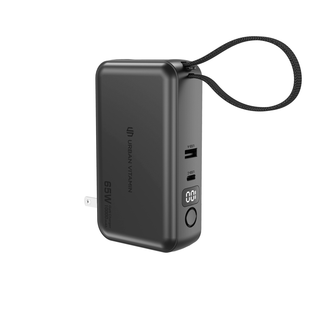 Urban Vitamin Eureka Hybrid-Ladegerät 65 W GaN & Powerbank 10.000 mAh, RCS-recyceltes PC