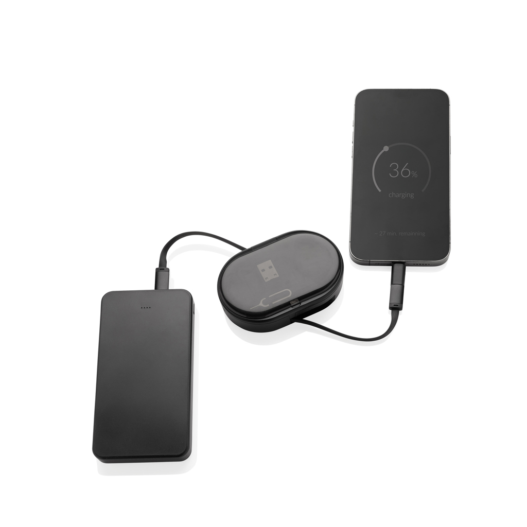 Chargevix Multifunktionales 60W-Lade-Set aus RCS rPlastic, bedruckbar