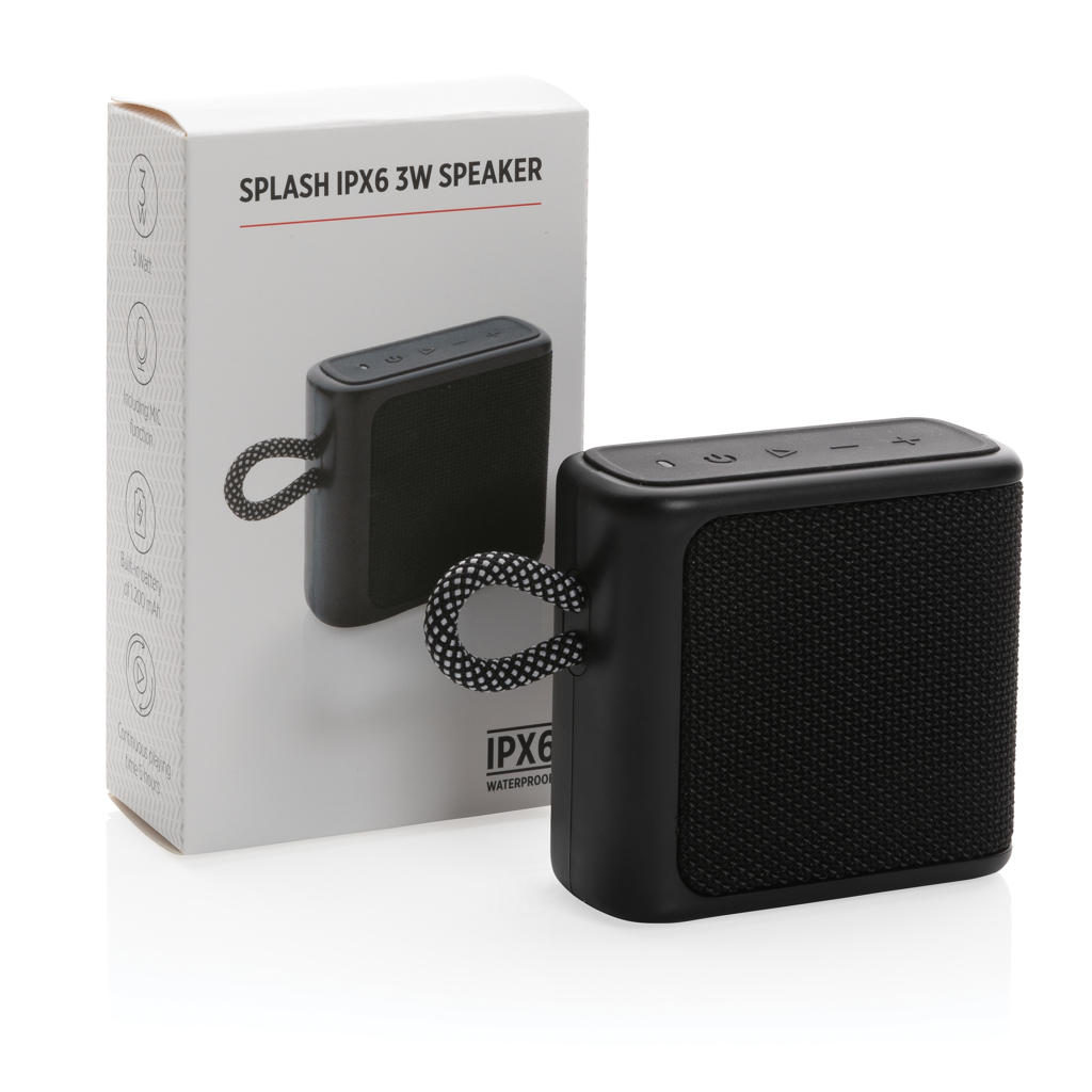 XD Collection Splash IPX6 Bluetooth-Lautsprecher 3W mit Tampondruck