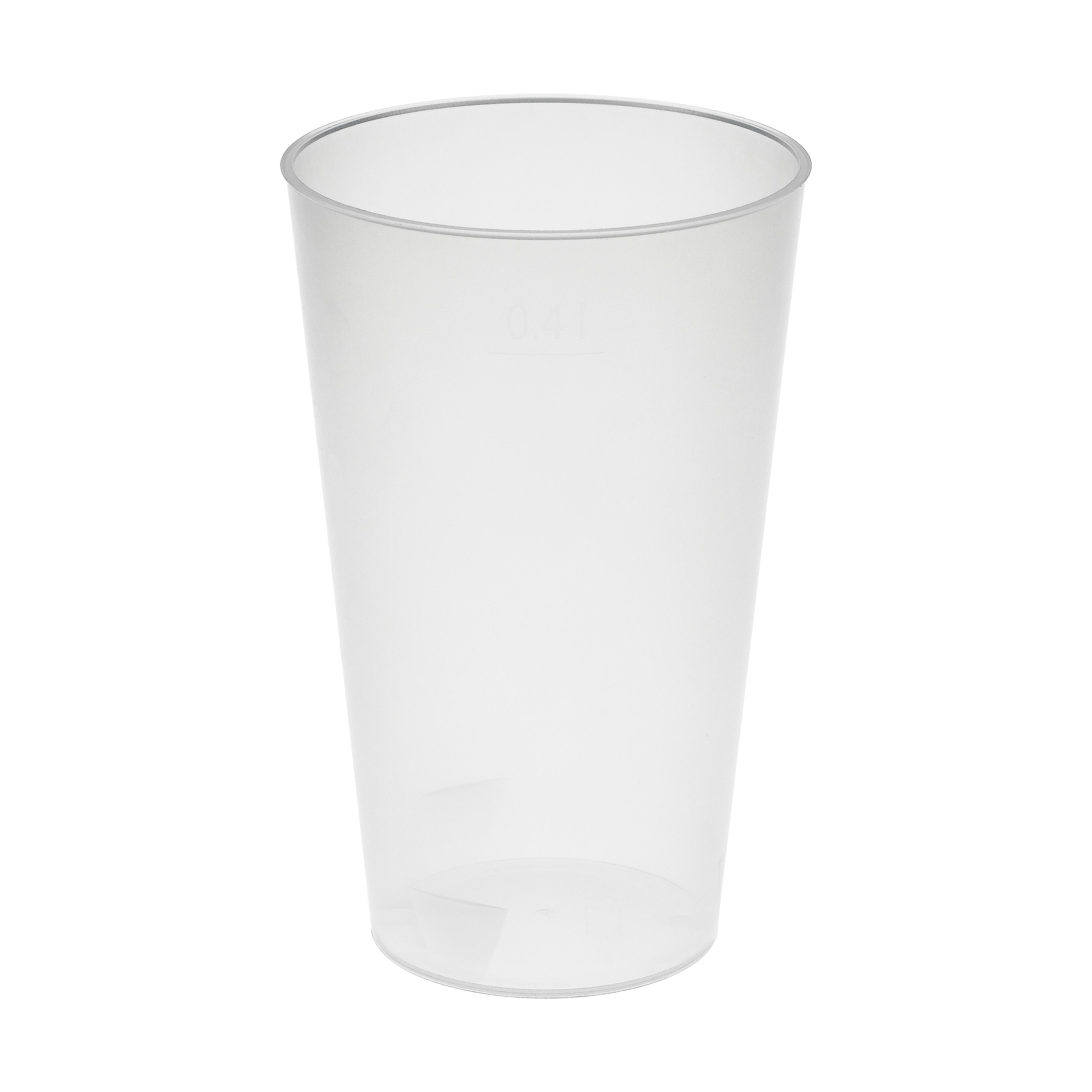 Trinkbecher "Vital", 400 ml – transparent-milchig Trinkbecher "Vital", 400 ml – transparent-milchig