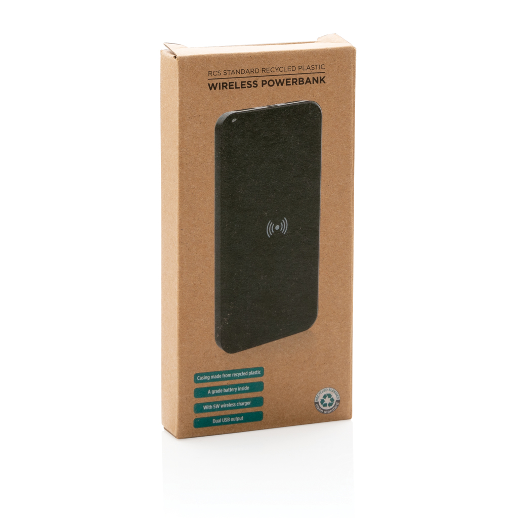 XD Collection Wireless Powerbank 8.000 mAh aus RCS-recyceltem ABS – bedruckbar