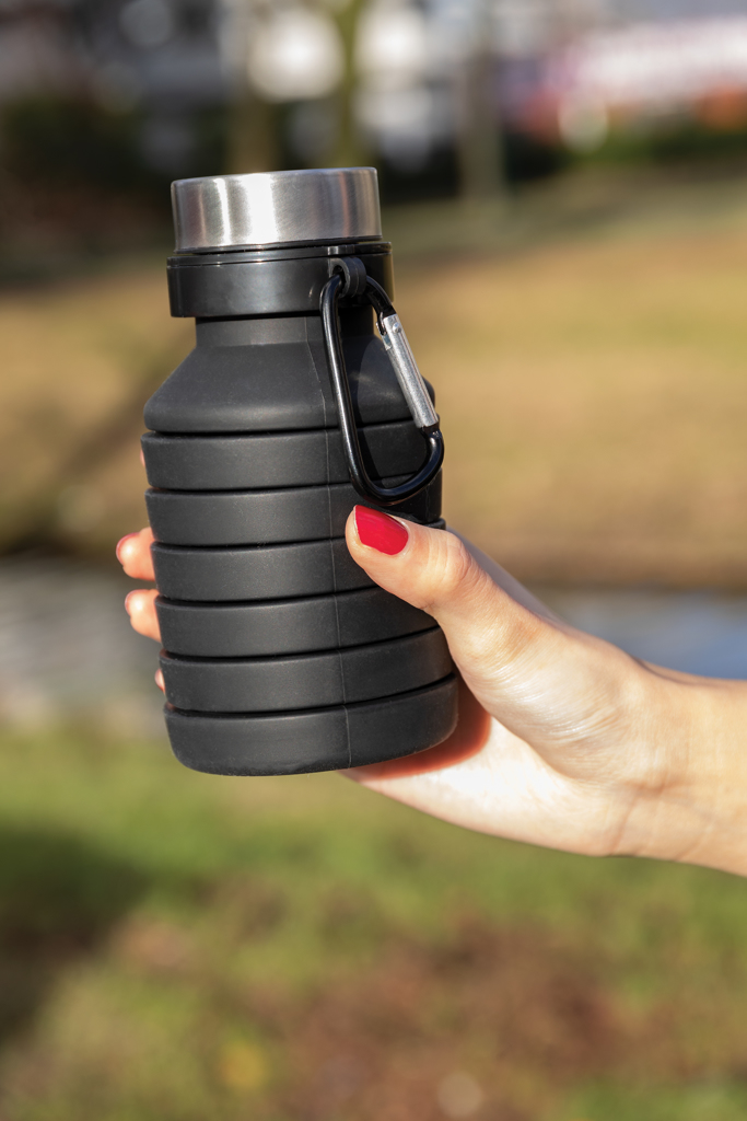 Faltbare Silikonflasche 550 ml mit Logo bedrucken – XD Collection