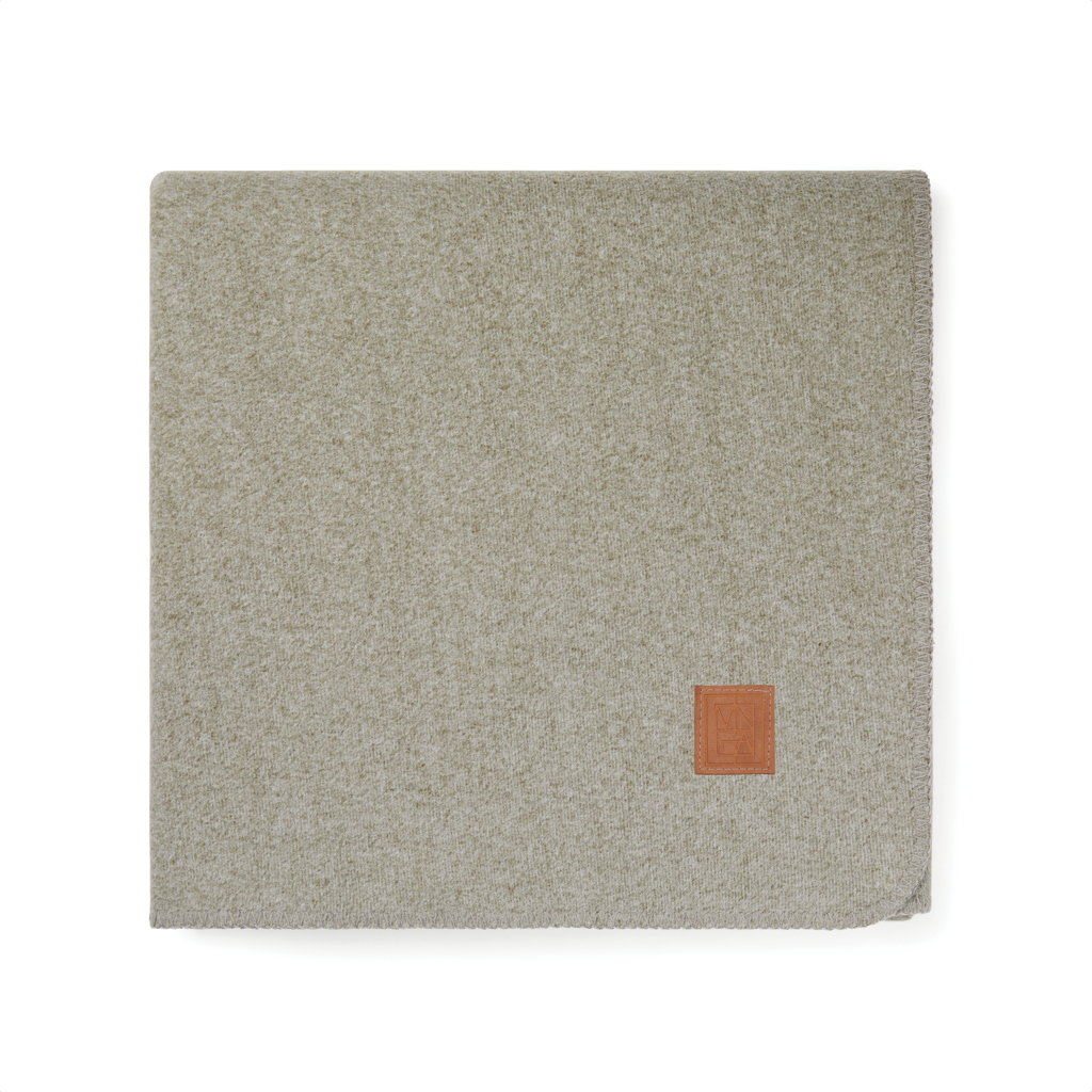 VINGA Moulton Decke aus 100% GRS-rPET, 170 × 130 cm, mit Logo-Veredelung