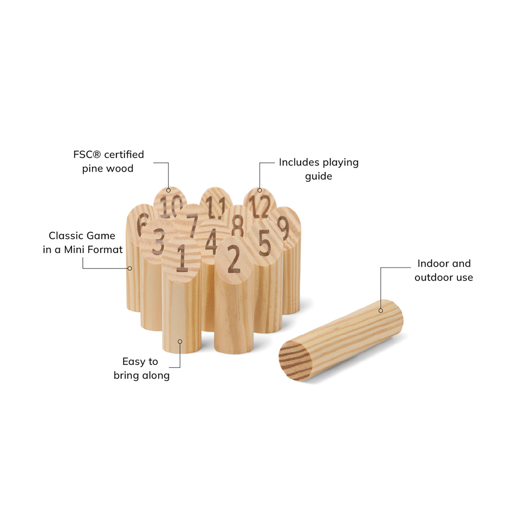 VINGA Muge Mini Zahlenspiel aus FSC-Holz mit Logo bedruckbar