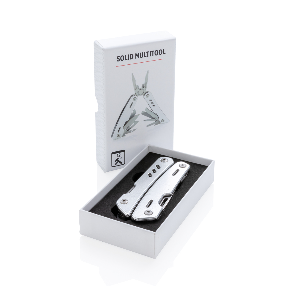 Solid Multitool 12-in-1 mit Aluminium-Case, XD Collection Solid Multitool 12-in-1 mit Aluminium-Case, XD Collection