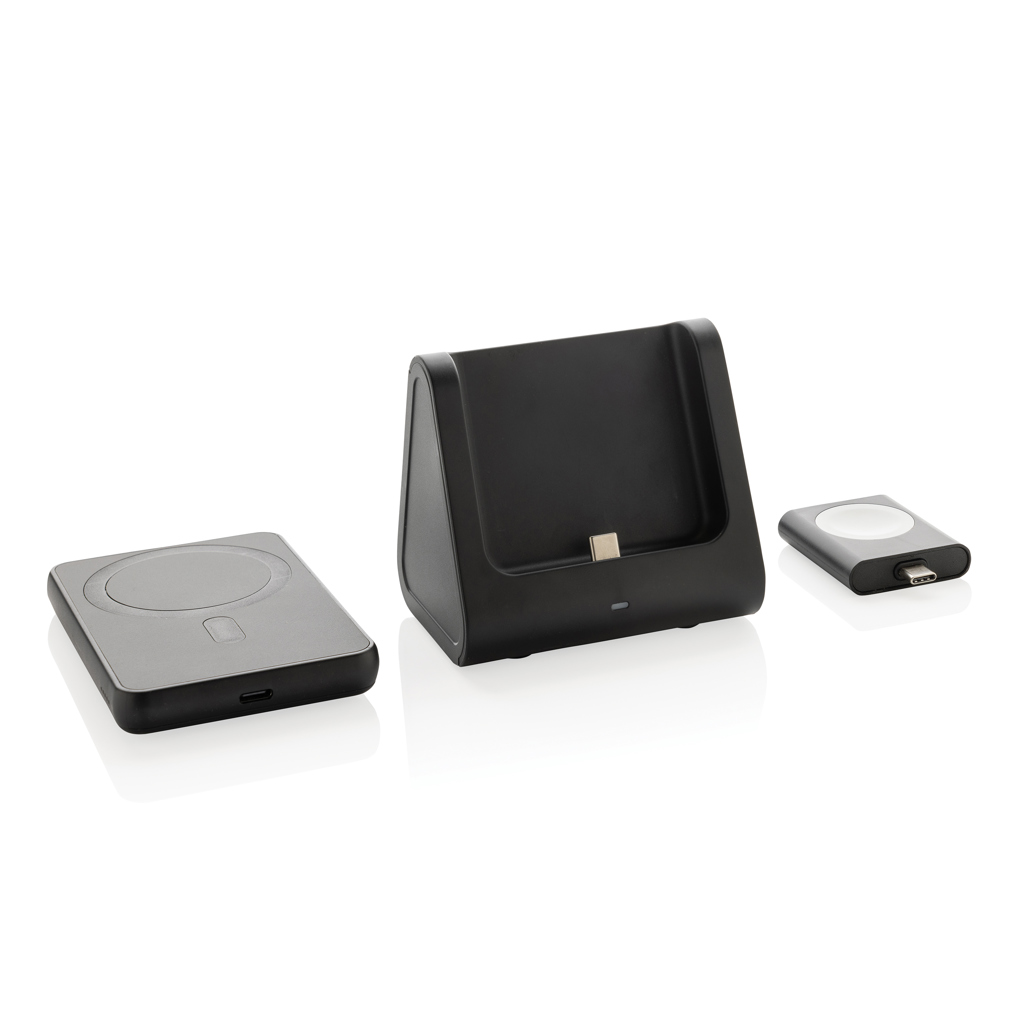 Powerbase Trio Charger aus RCS-Kunststoff – Perfektes Kundenbindungs-Gadget mit Logo Powerbase Trio Charger aus RCS-Kunststoff – Perfektes Kundenbindungs-Gadget mit Logo