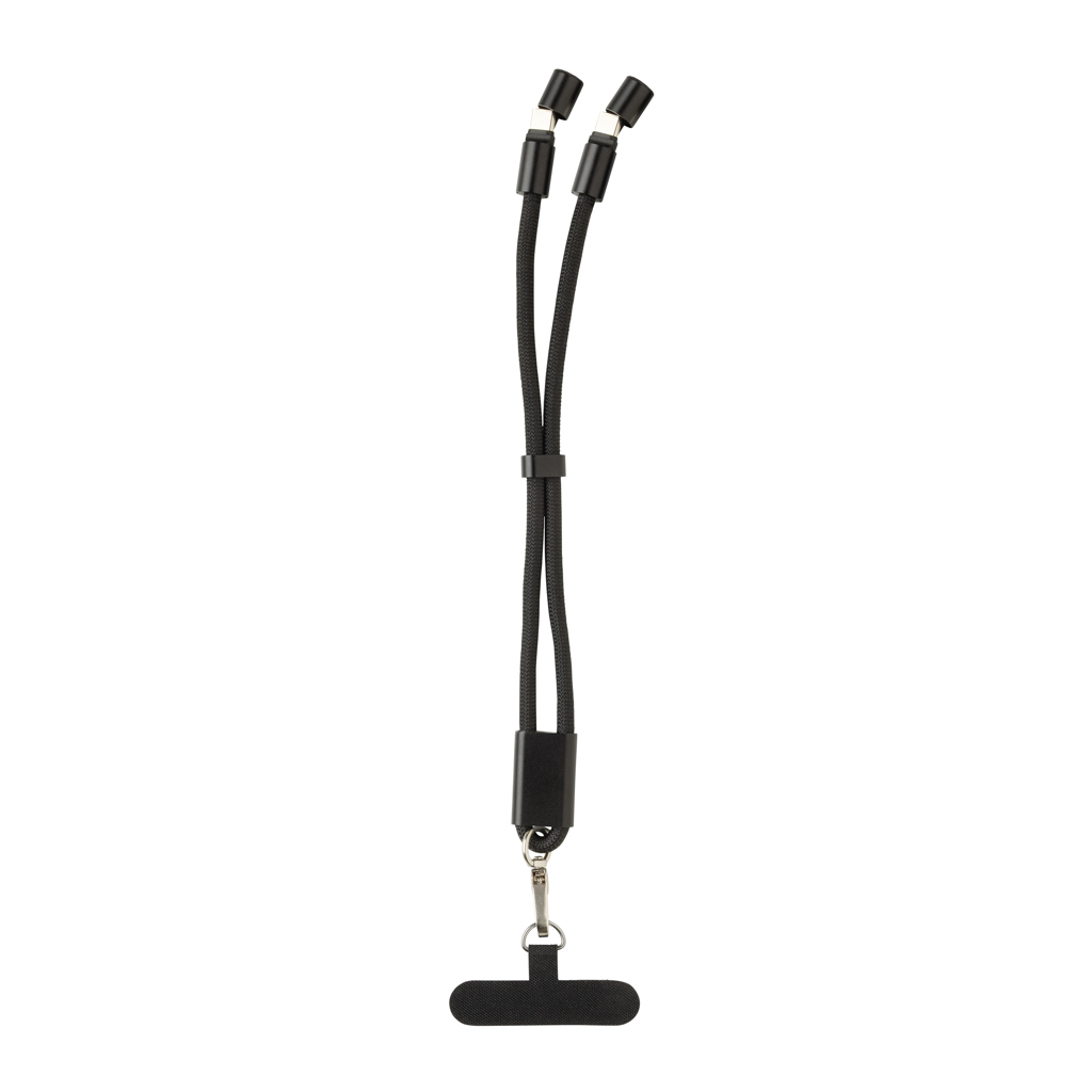 RCS‑zert. rPET 60W USB‑C Handgelenk‑Kabel – schwarz
