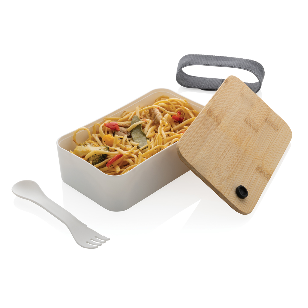 XD Collection RCS Lunchbox mit Bambusdeckel, 0,7 l (Recycling-PP, bedruckbar)