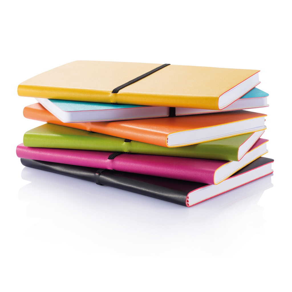 XD Collection Deluxe Softcover Notizbuch A5 schwarz – 192 linierte Seiten, FSC-Mix, bedruckbar