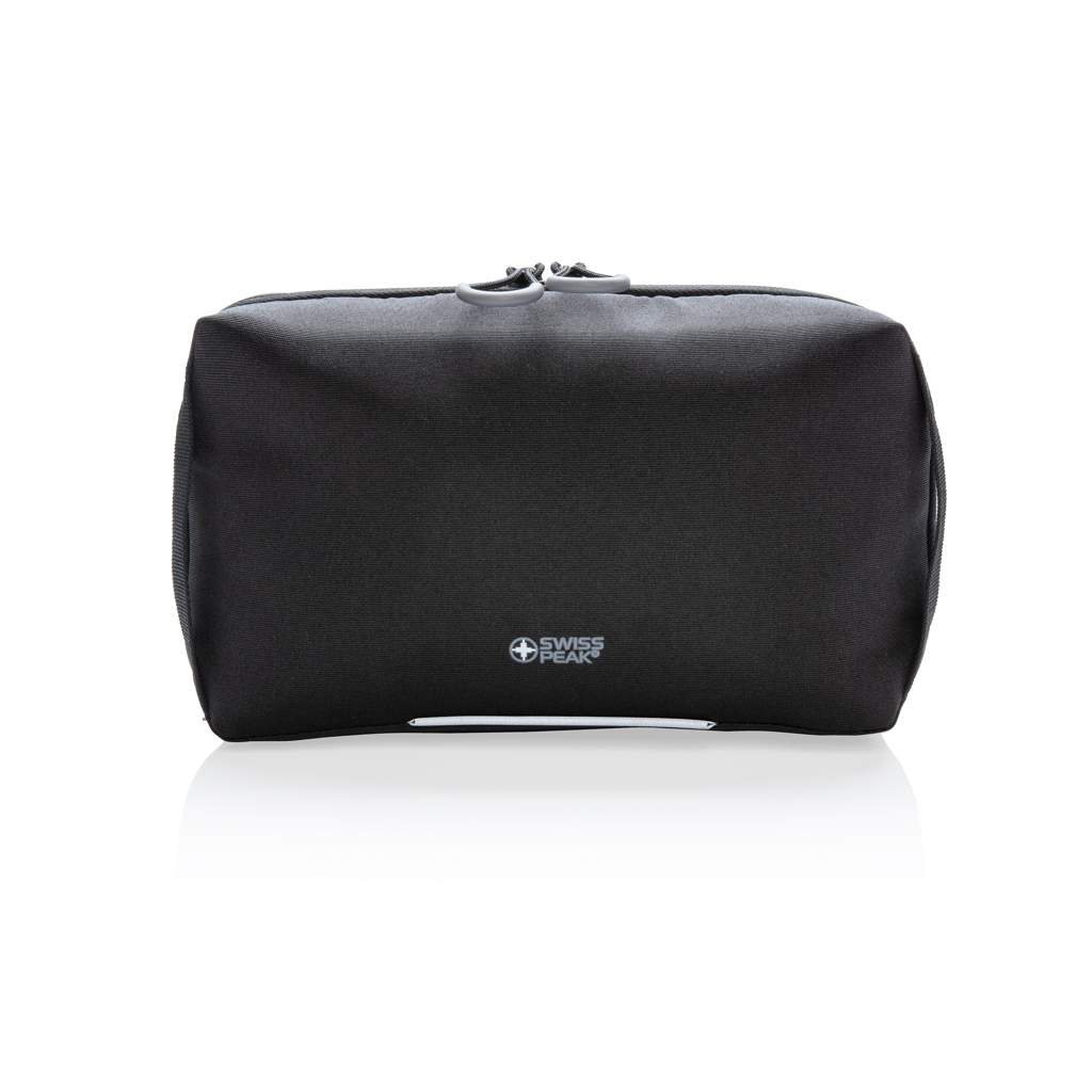 Swiss Peak AWARE Tech-Pouch aus recyceltem PET, schwarz