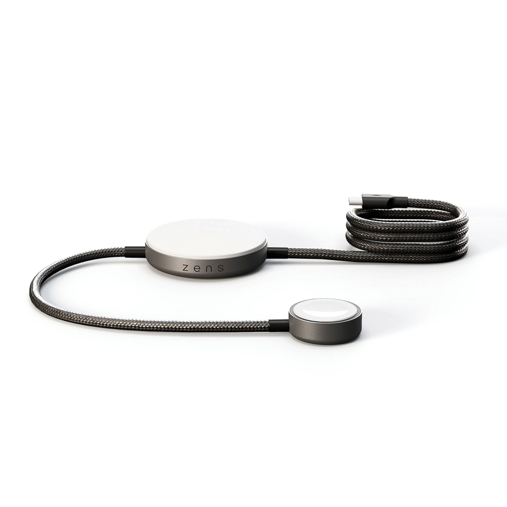 Zens Ladekabel Pro 2 mit Qi2, 15 W und Apple-Watch-Modul, mit Logo