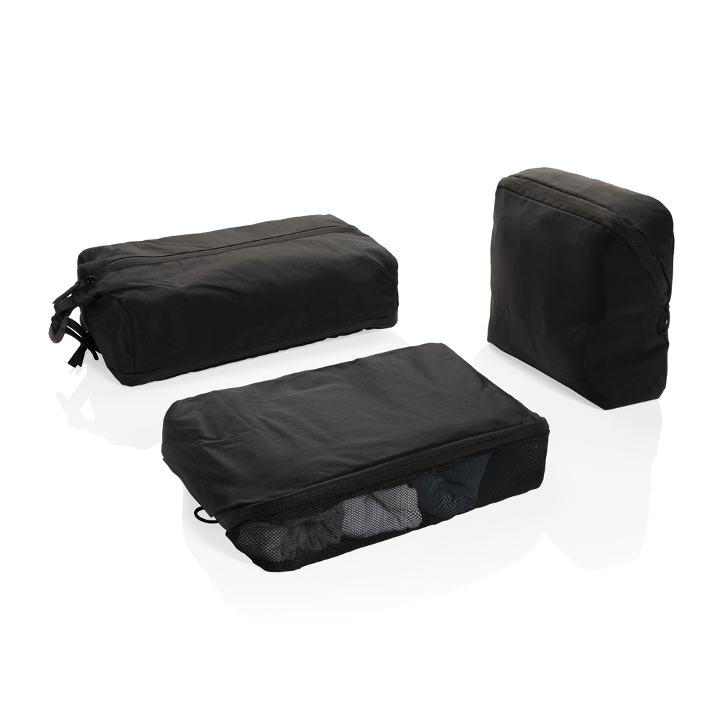 XD Xclusive KENTO URBAN Packing Cube Set 3-teilig aus RCS-recyceltem Nylon mit Logodruck XD Xclusive KENTO URBAN Packing Cube Set 3-teilig aus RCS-recyceltem Nylon mit Logodruck