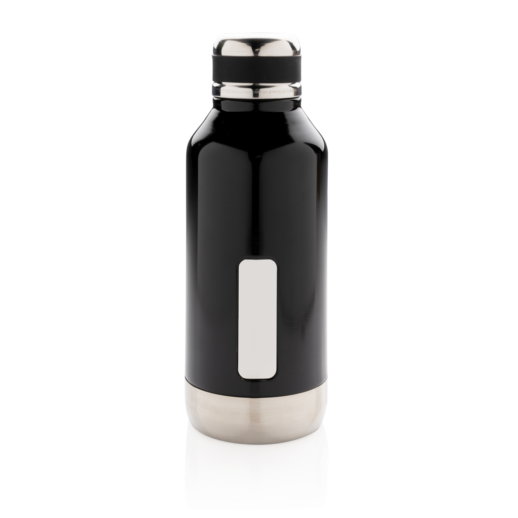 XD Collection Vakuumflasche 500 ml mit Logoplatte, auslaufsicher, Edelstahl XD Collection Vakuumflasche 500 ml mit Logoplatte, auslaufsicher, Edelstahl