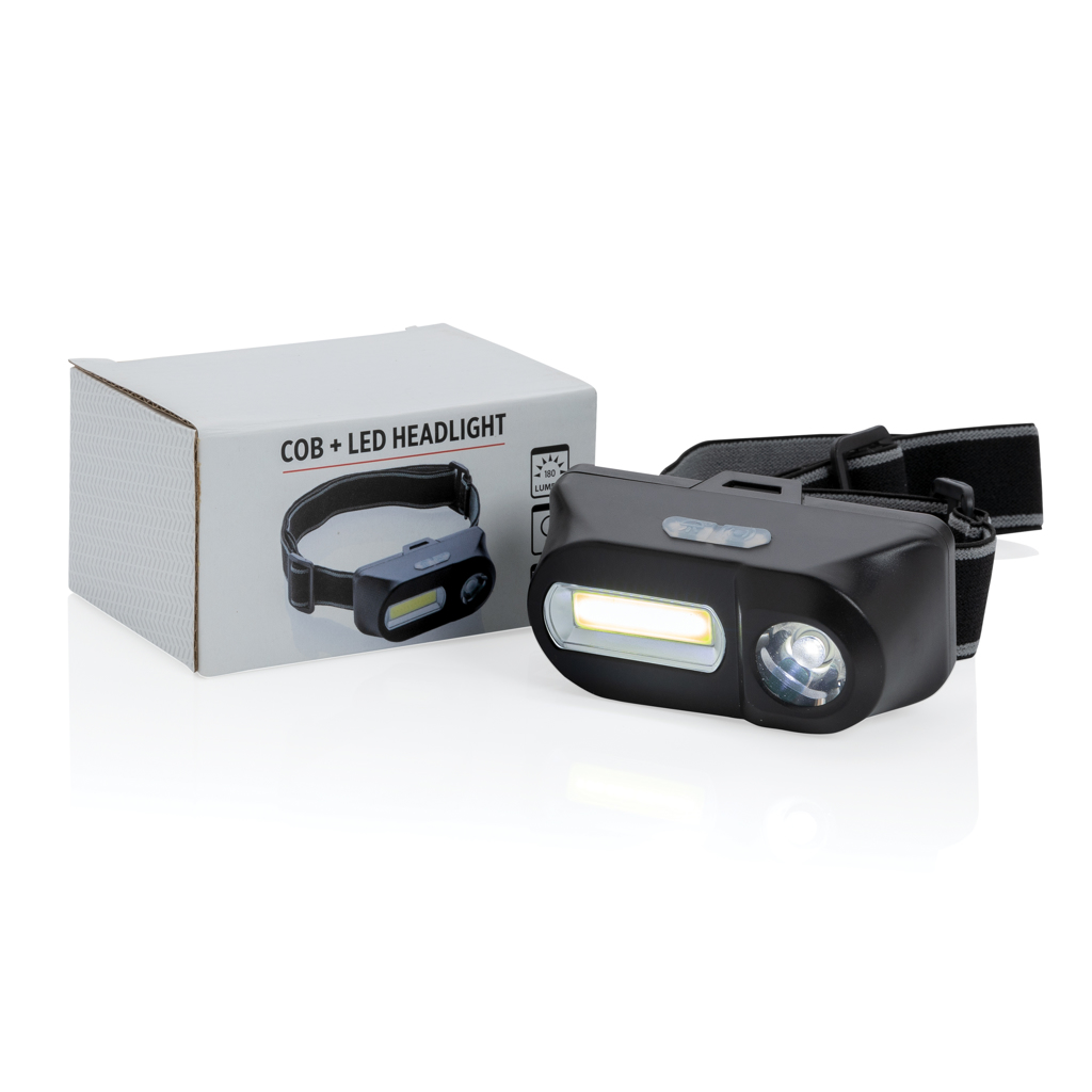 XD Collection COB und LED Stirnlampe mit Tampondruck XD Collection COB und LED Stirnlampe mit Tampondruck