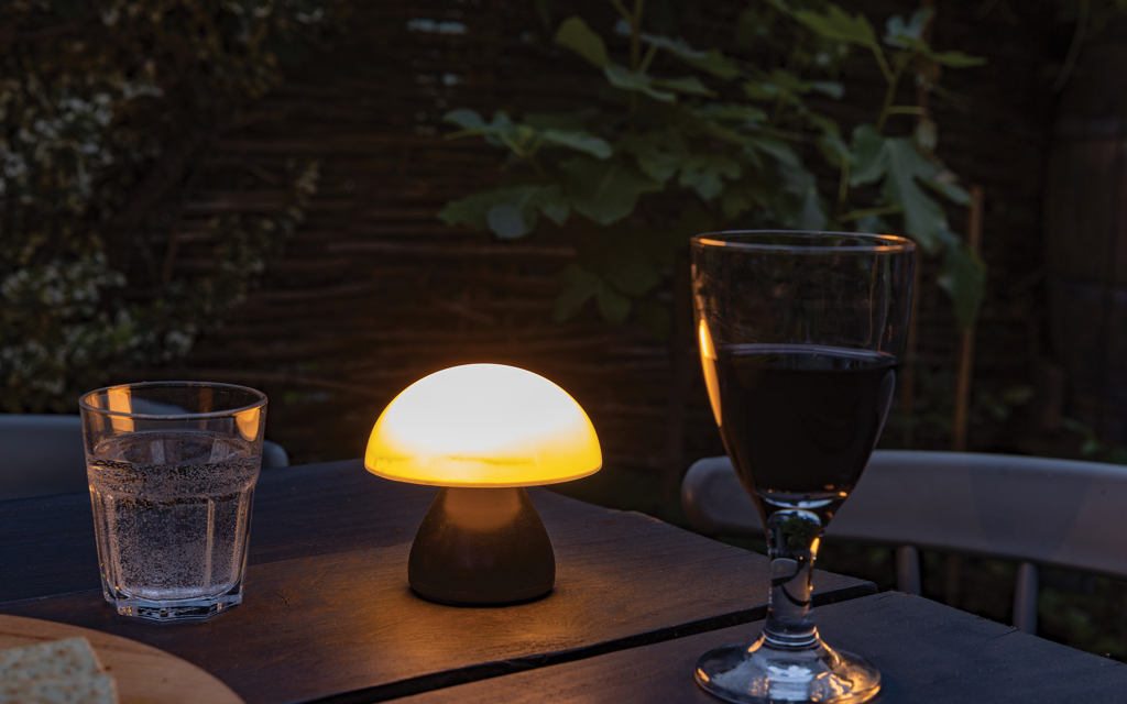 Luming USB-Tischlampe aus 84 % recyceltem ABS, bedruckbar