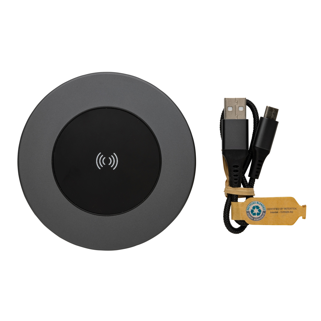 Terra Wireless Charger 10W aus RCS-recyceltem Aluminium Terra Wireless Charger 10W aus RCS-recyceltem Aluminium