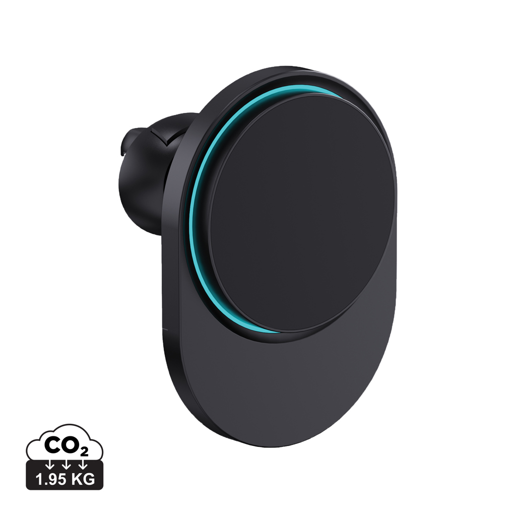 PowerCruze magnetischer 15W Wireless-Autohalter aus recyceltem ABS