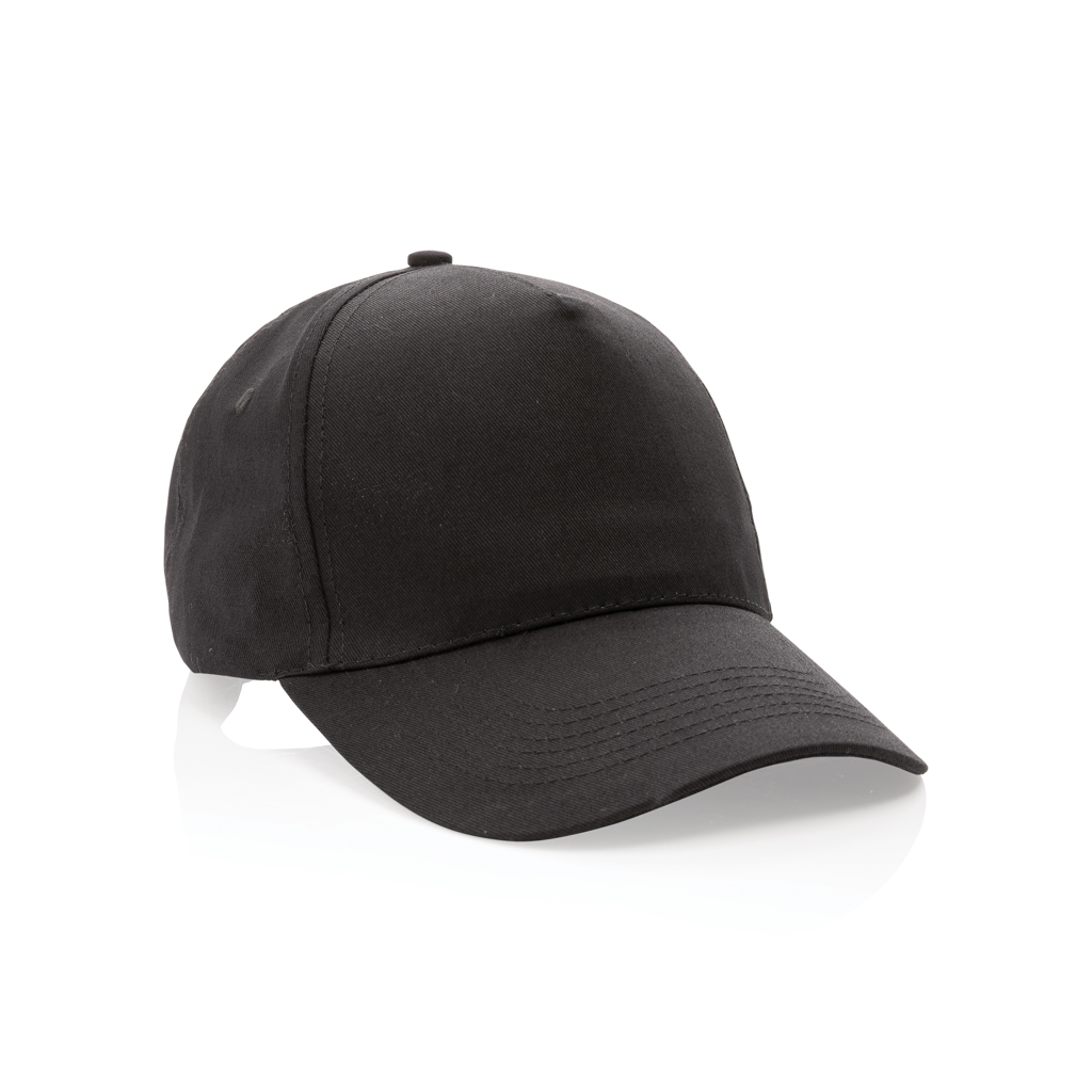 Impact 5-Panel Cap aus recyceltem Baumwoll-Polyester-Twill mit AWARE Tracer – bedruckbar