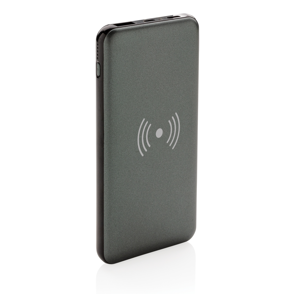 Powerbank 10000 mAh PD18W Wireless10W, Kabel PVC-frei grau