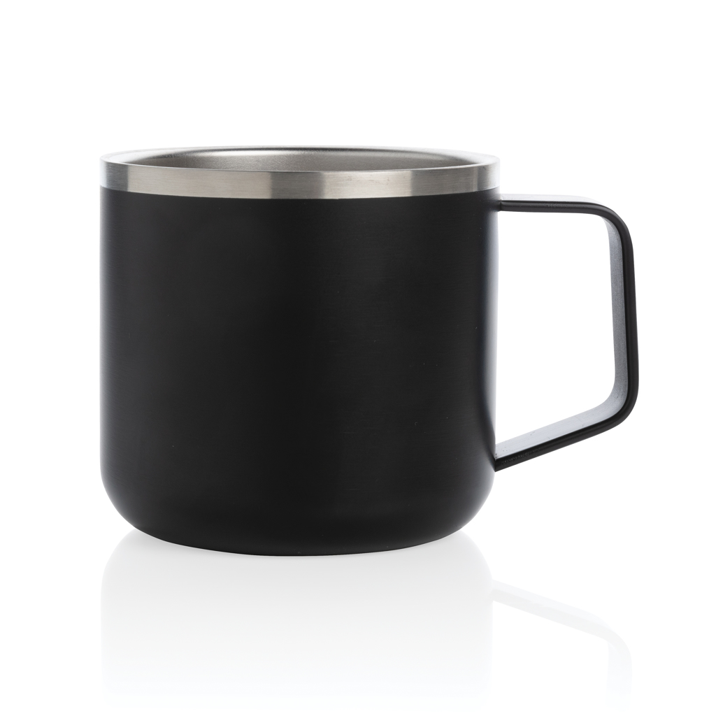 XD Collection Camping-Tasse Edelstahl 350 ml doppelwandig isoliert mit Logo