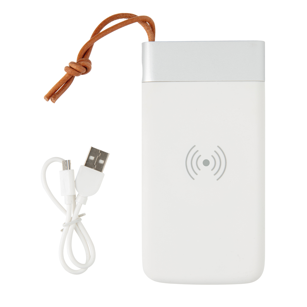 Pro Powerbank 8000 mAh Qi Wireless 5W – weiß Pro Powerbank 8000 mAh Qi Wireless 5W – weiß
