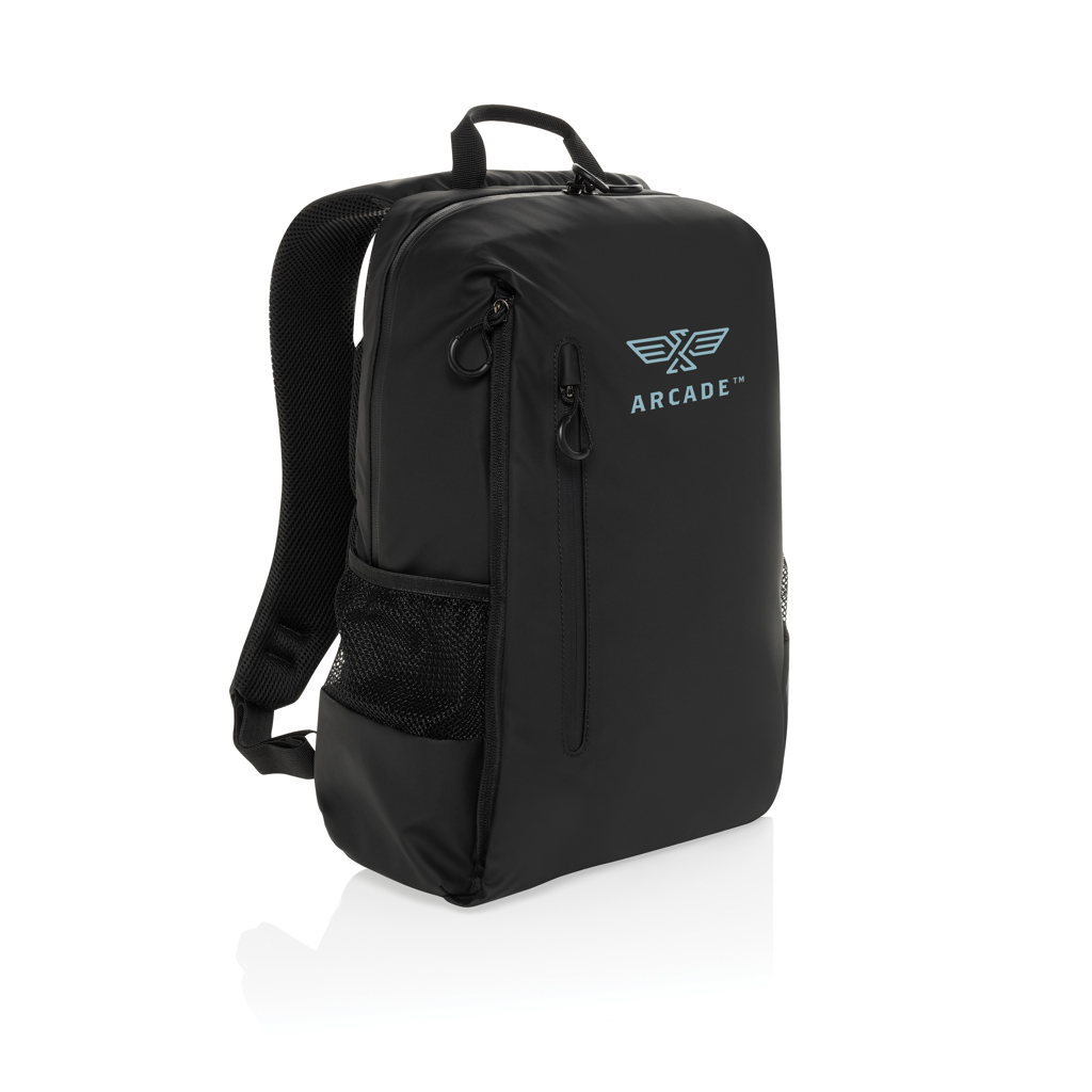 XD Xclusive Lima Aware RPET Laptop-Rucksack 15,6 Zoll, schwarz, mit Logo veredelbar XD Xclusive Lima Aware RPET Laptop-Rucksack 15,6 Zoll, schwarz, mit Logo veredelbar