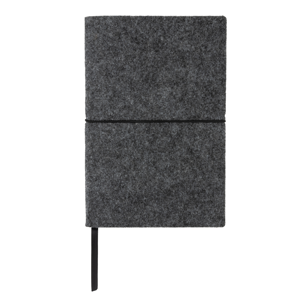 XD Collection A5-Softcover-Notizbuch aus GRS-zertifiziertem Recycling-Filz, bedruckbar