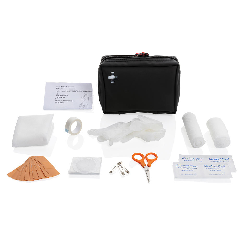XD Collection Erste-Hilfe-Set in RCS-zertifizierter Nubuk-PU-Tasche, bedruckbar XD Collection Erste-Hilfe-Set in RCS-zertifizierter Nubuk-PU-Tasche, bedruckbar