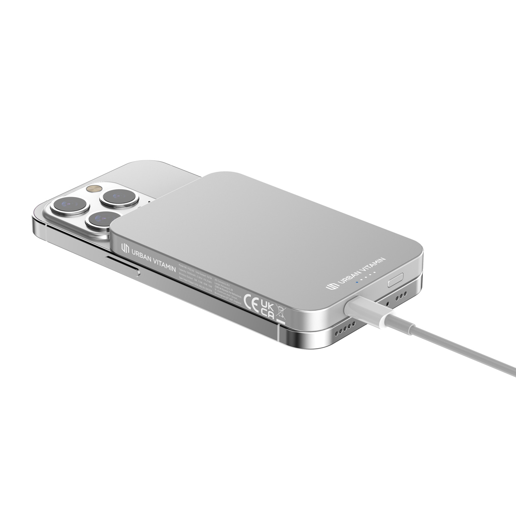 Urban Vitamin Richmond 5000mAh Magnetische Wireless-Powerbank aus RCS-Recyclingmaterial
