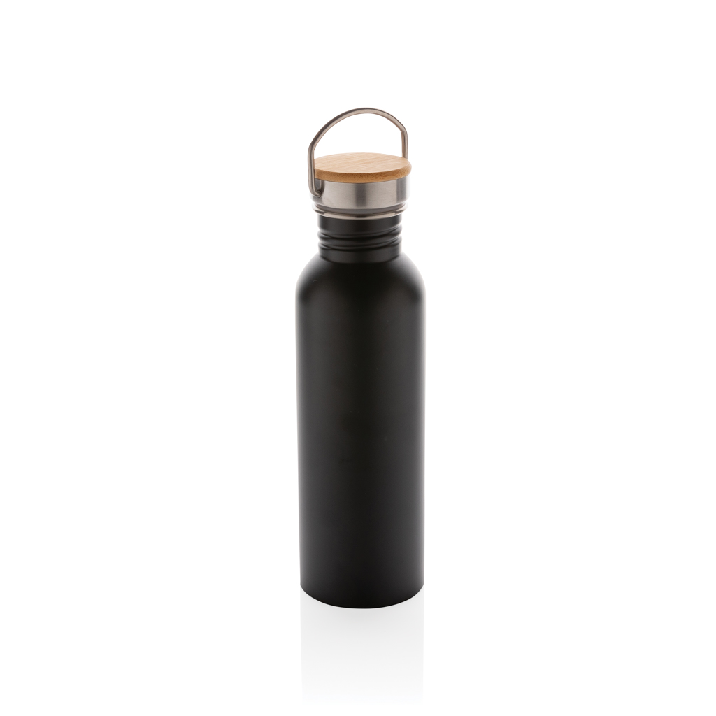 XD Collection Edelstahlflasche mit Bambusdeckel, 710 ml — bedruckbar XD Collection Edelstahlflasche mit Bambusdeckel, 710 ml — bedruckbar