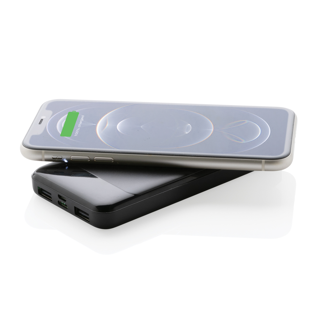 XD Collection Wireless Powerbank 8.000 mAh aus RCS-recyceltem ABS – bedruckbar
