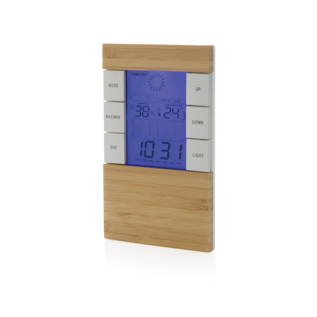 Wetterstation Utah aus RCS Kunststoff & Bambus – Innovatives Werbegeschenk für Events Wetterstation Utah aus RCS Kunststoff & Bambus – Innovatives Werbegeschenk für Events