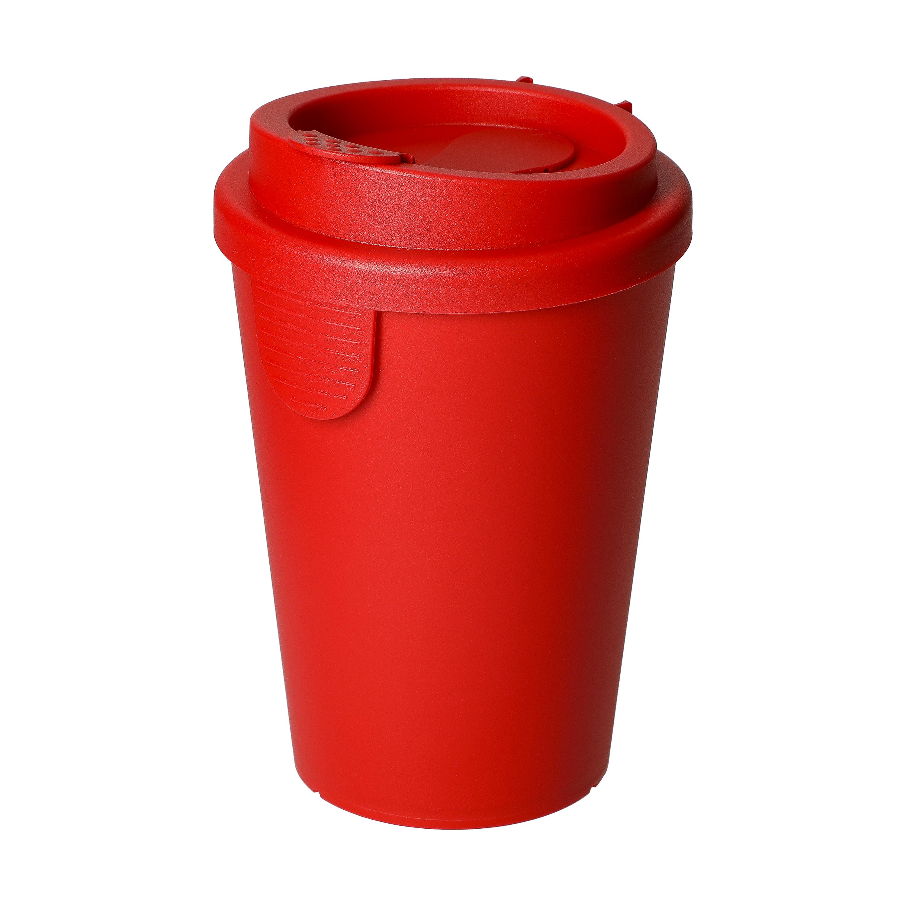 Trinkbecher "Turin" mit Deckel – standard-rot