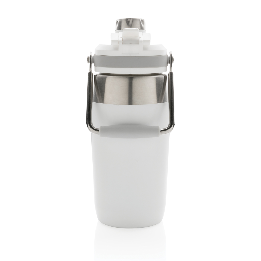 Edelstahl Thermoflasche 500ml Dual-Deckel BPA-frei weiß