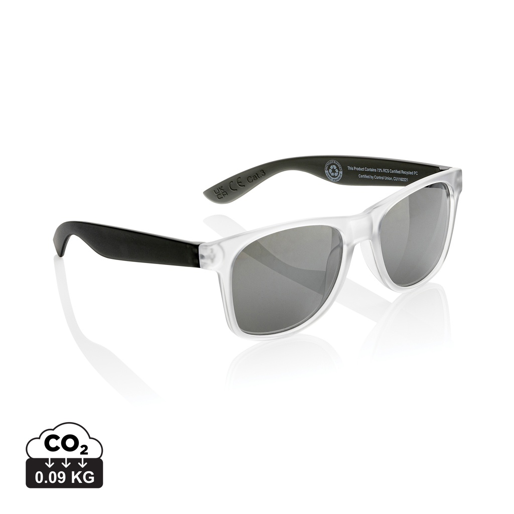 XD Collection Gleam Sonnenbrille aus RCS-recyceltem PC mit verspiegelten Gläsern