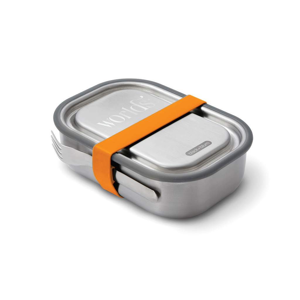 Black+Blum Edelstahl Lunchbox 3-in-1 mit Logo bedrucken