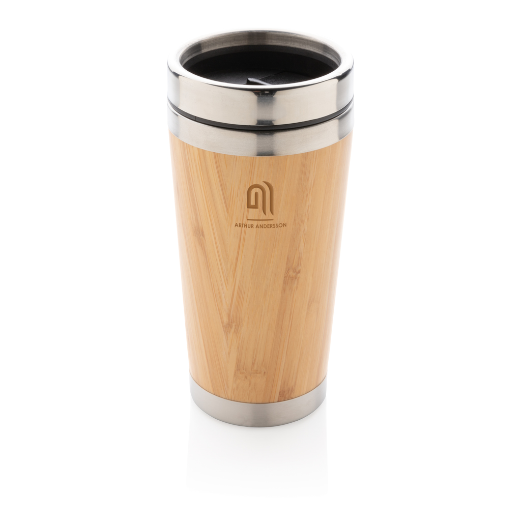 Bambus & Edelstahl 304 Thermobecher 450ml – braun