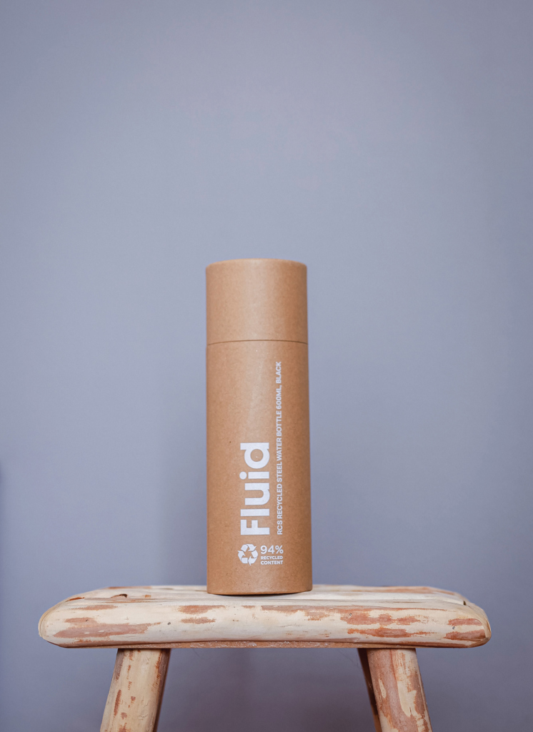 RCS-zertifiziert 95% recycelt: Edelstahlflasche 600ml rot