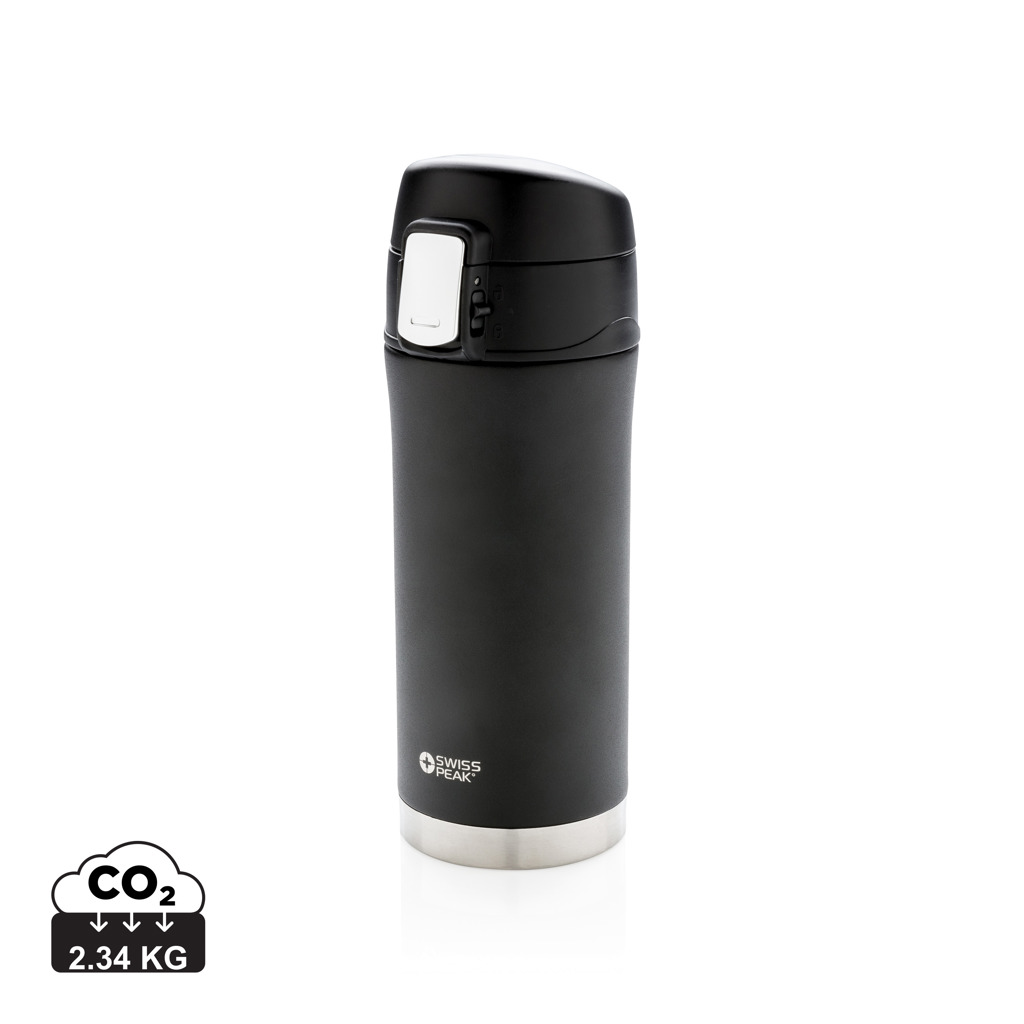 Swiss Peak Elite Vakuum-Becher 300 ml mit Kupfer-Isolierung, schwarz, bedruckbar
