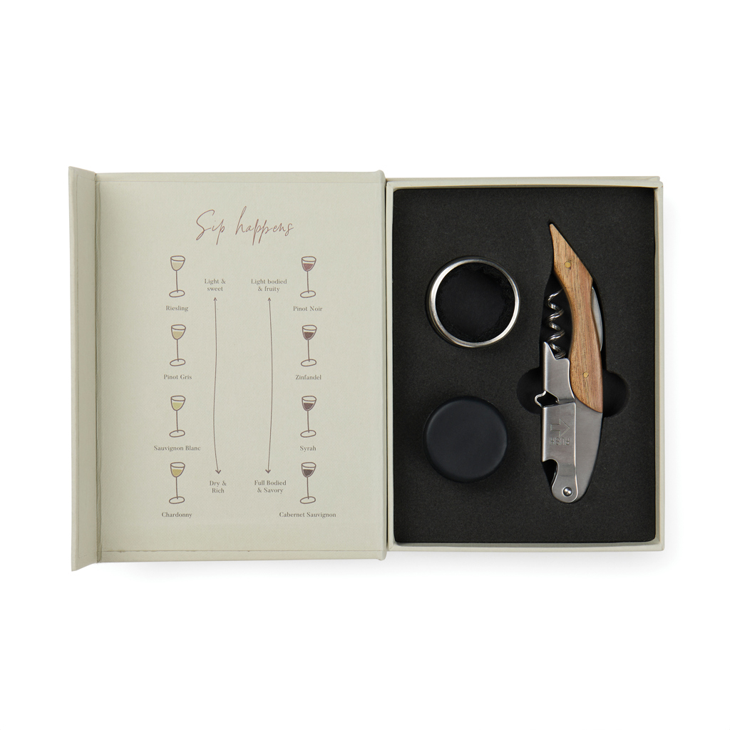 Vinga Story of Wine 3-teiliges Weinset mit Lasergravur