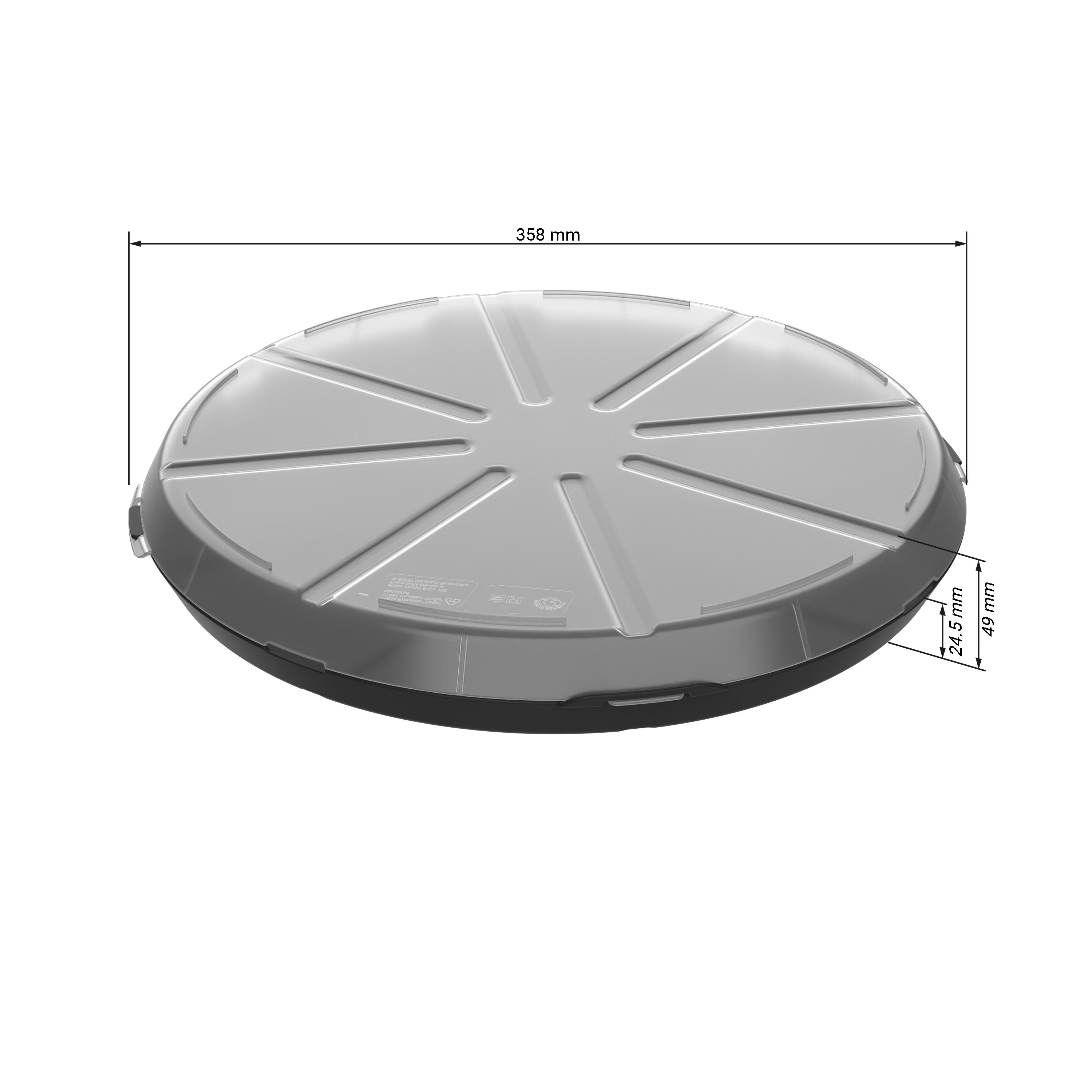 Pizzabox "ToGo" – Bemassung_TranspSchwarz Pizzabox "ToGo"