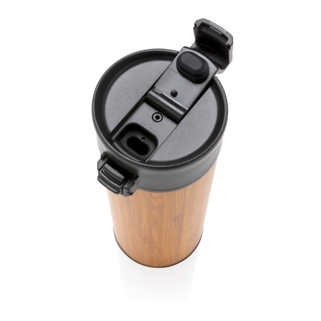 Bambus-Edelstahl Vakuum-Thermobecher 450 ml braun
