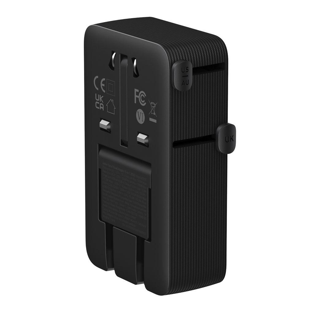 Anker Nano Reiseadapter 5-in-1 mit 20 W USB-C, mit Logo bedruckbar
