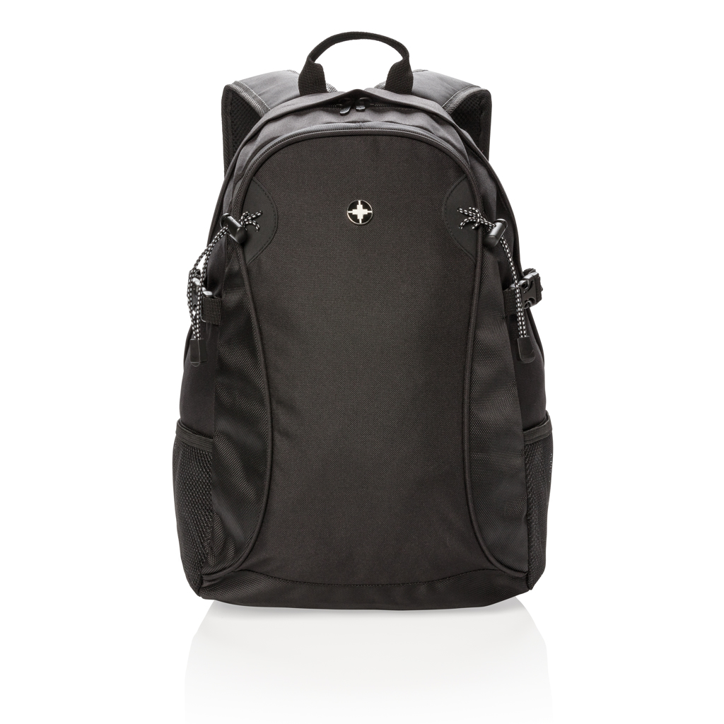 Swiss Peak Outdoor Rucksack aus 600D/1680D Polyester — bedruck- und bestickbar