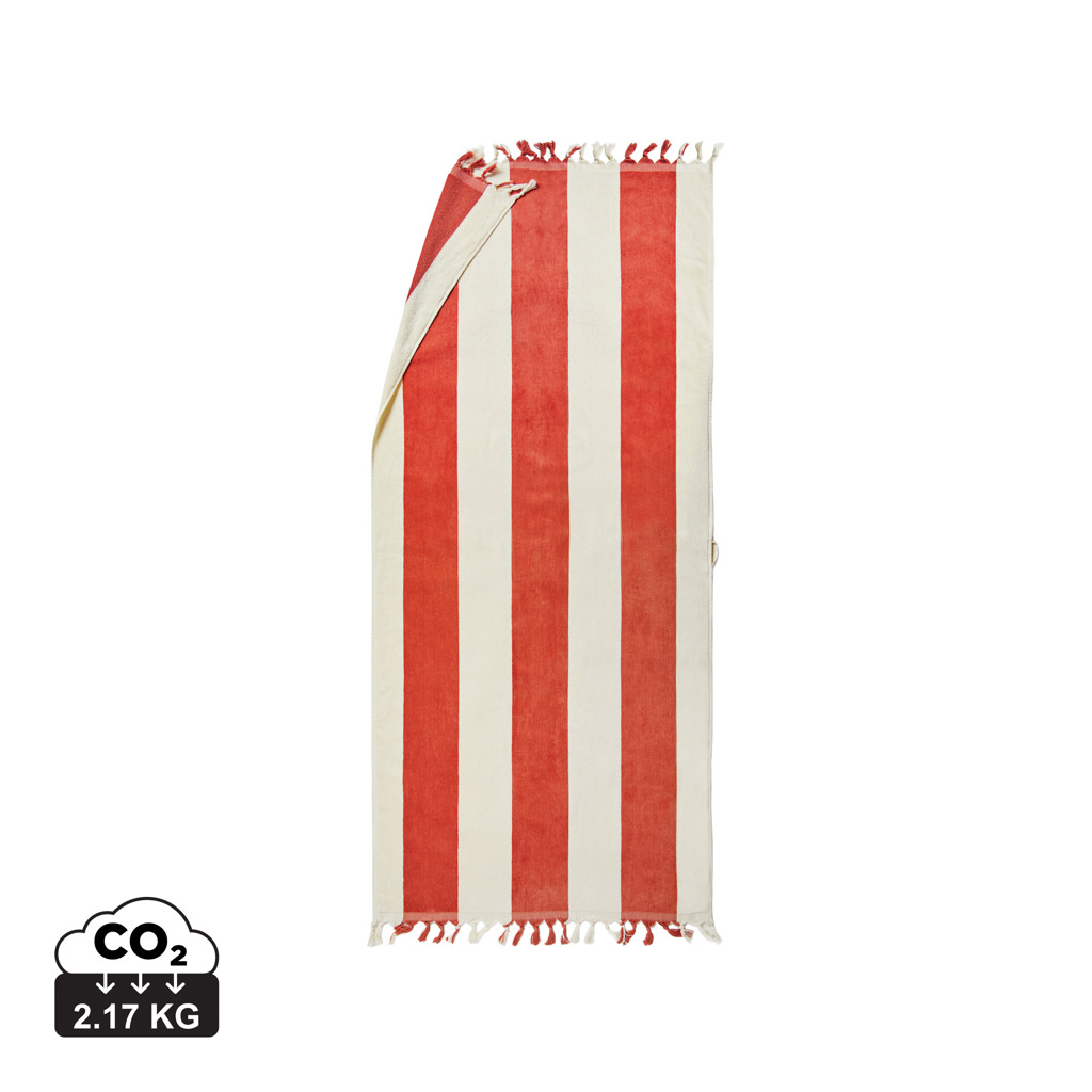 VINGA Valmer Strandtuch 450 g/m² aus Baumwolle mit Bestickung