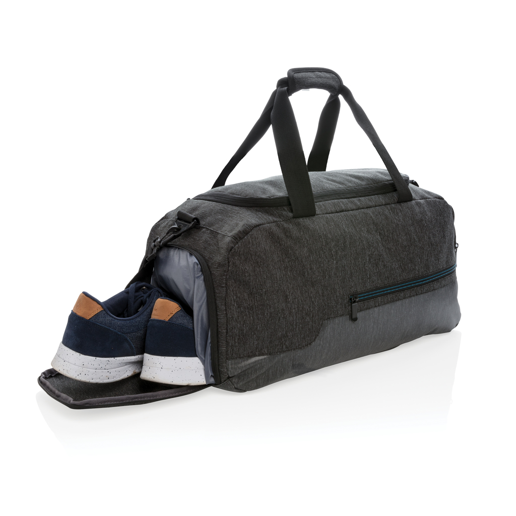 PVC-frei 900D Weekender-Tasche wasserabweisend schwarz