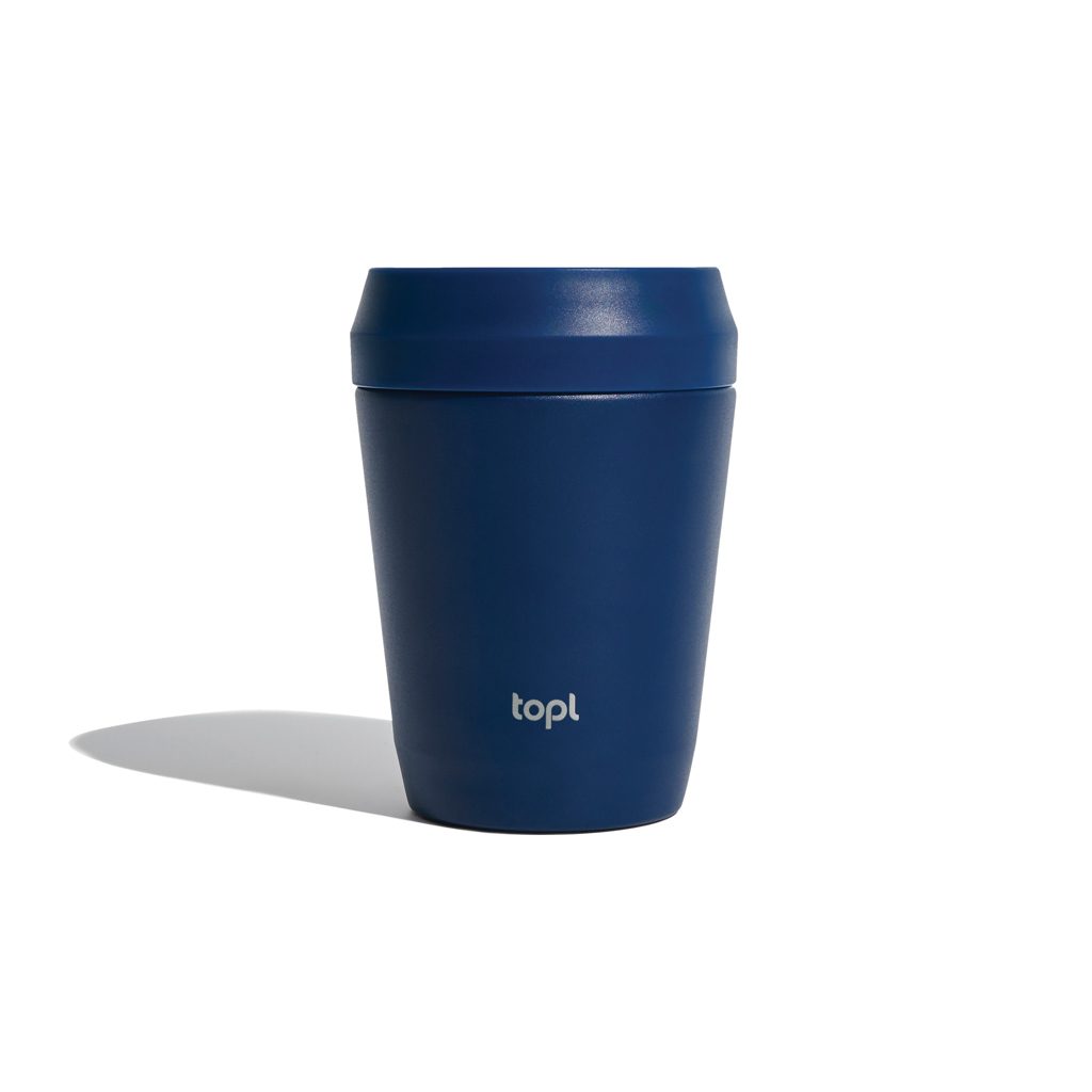 Topl Thermobecher 236 ml aus recyceltem Edelstahl mit 360°-Deckel Topl Thermobecher 236 ml aus recyceltem Edelstahl mit 360°-Deckel