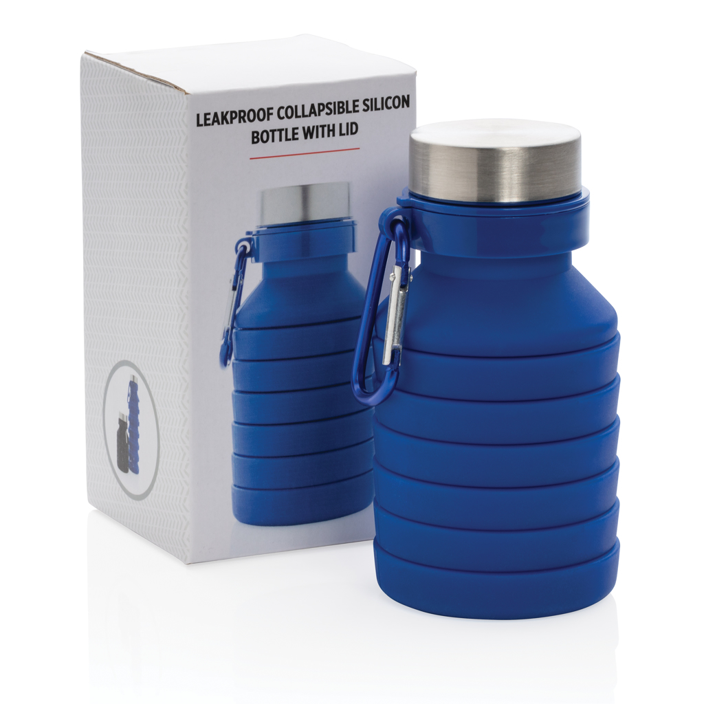 Faltbare Silikonflasche 550 ml mit Logo bedrucken – XD Collection