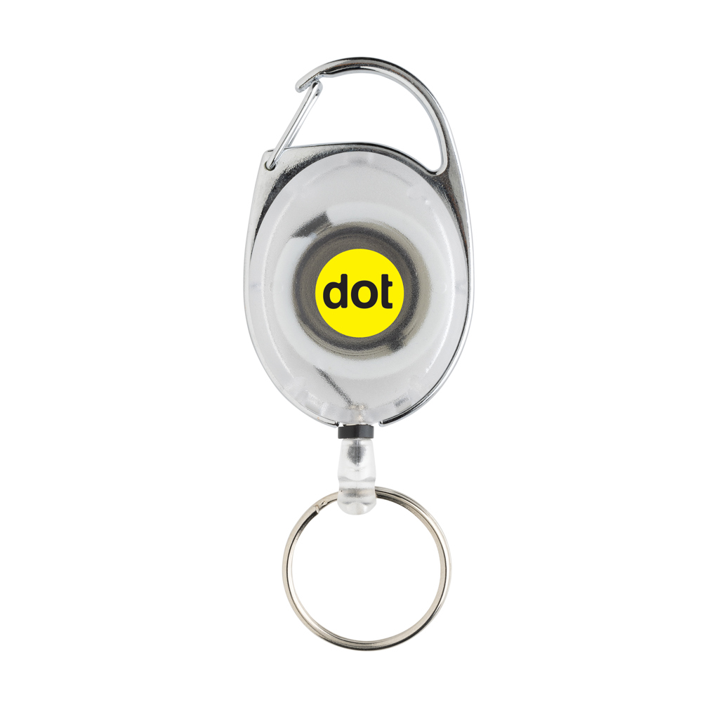 XD Collection Roller-Clip Schlüsselanhänger aus RCS-recyceltem ABS mit Karabiner