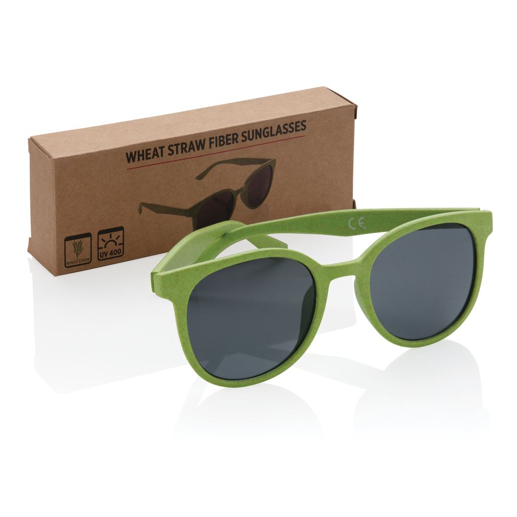Weizenstroh-Sonnenbrille XD Collection mit UV400-Schutz, bedruckbar